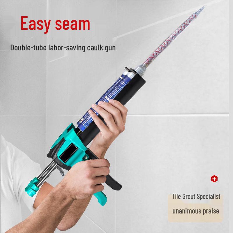 Dual-Tube Plastic Grout Gun for Efficient Grout Application