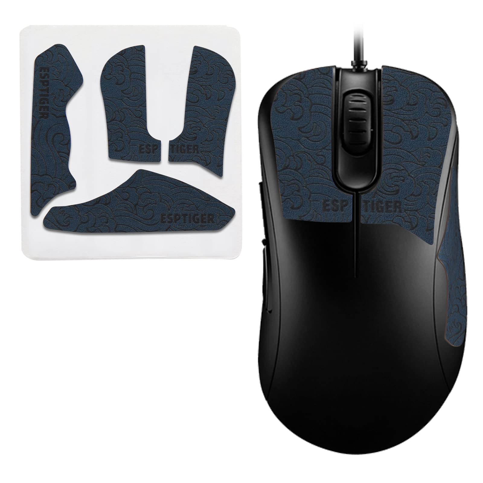 

[Discontinued, Limited Edition] EsportsTiger Mouse Grip Tape for Zowie EC1-A EC2-A EVO Divina, Anti-Slip Tape for Gaming Mice, Pre-Cut, 1 Set
