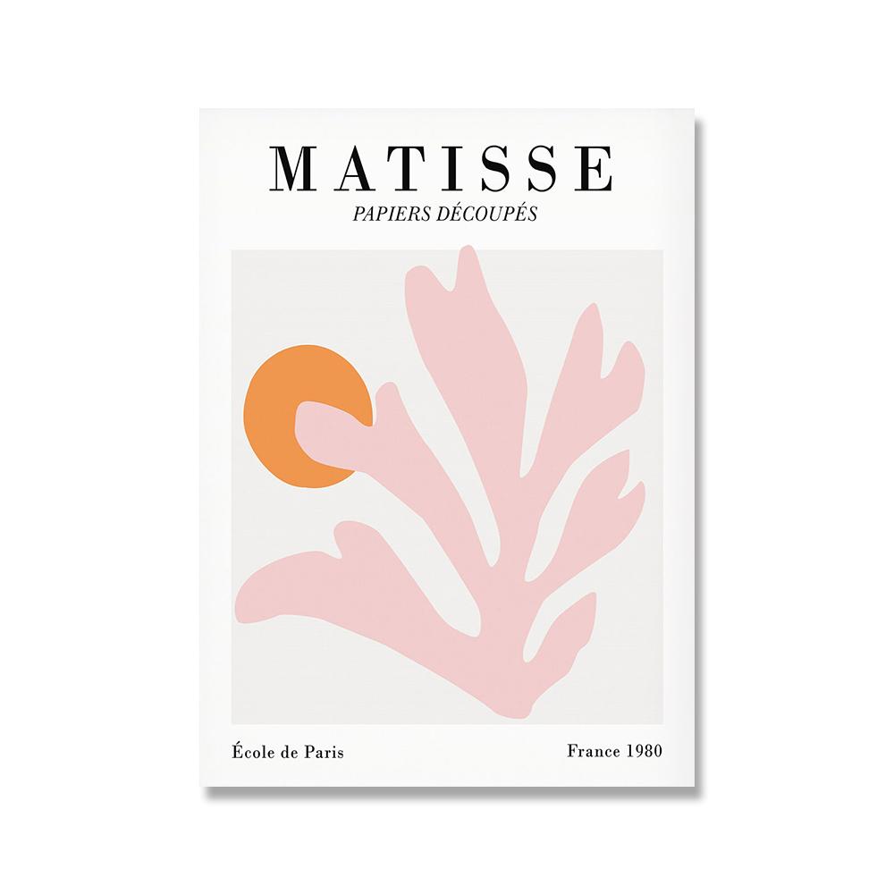 Set Di 6 Poster Boho Matisse - Stampe Da Parete Minimaliste Rosa E Arancione - 20x25 Cm - Senza Cornice - Decorazione Casa Estetica - 3