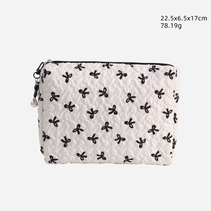Cosmetic Bag Large Capacity Toiletry Bag Aesthetic Cosmetic Organizers Bows Makeup Bag Skincare Organisers for Women
