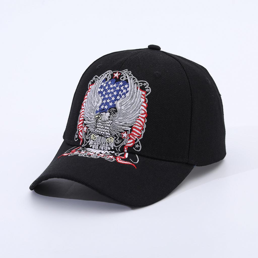 Usa Eagle Flag Embroidery Hat Sun Protection Visor Hat Men'S And Women'S Street Dance Baseball Cap Peaked Cap