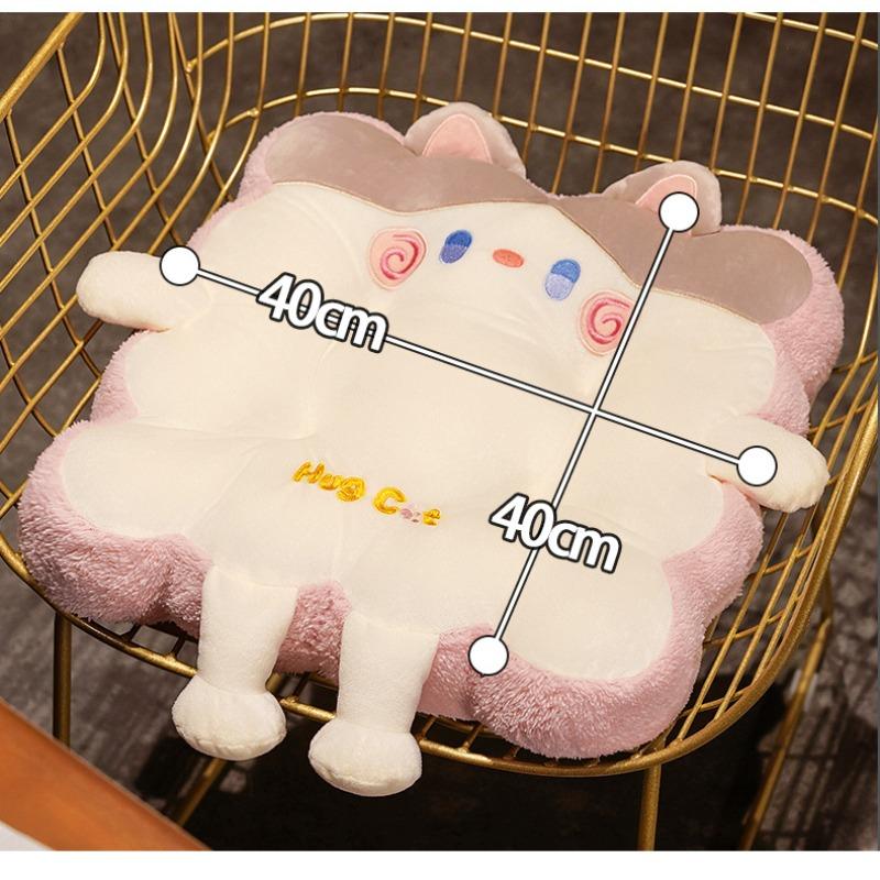 Cute Kitten Seat Cushion Soft Thick Plush Back Cushion for Office Chair Room Decor Plush Cushion Car Seat Cushions
