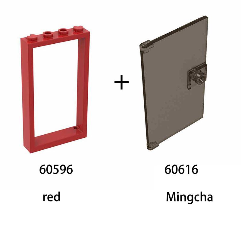 10pcs1x4x6 Door Frame Smart Window Compatible with 60596 60616 MOC Parts, Building Block Model Accessories, Children's Toys