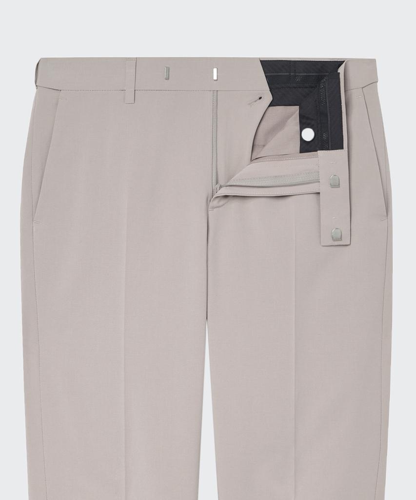 Musinsa Standard [Cooltandard] Tapered Hidden Banding Crop Slacks [Light Beige]