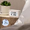 Battery Powered Digital Alarm Clock Temperature Date With Backlight Snooze Table Clock 12/24H Mute Bedside Electronic LCD Clock