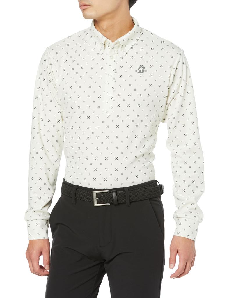 BRIDGESTONE Golf Long Sleeve Button-Down Shirt ZGM06F