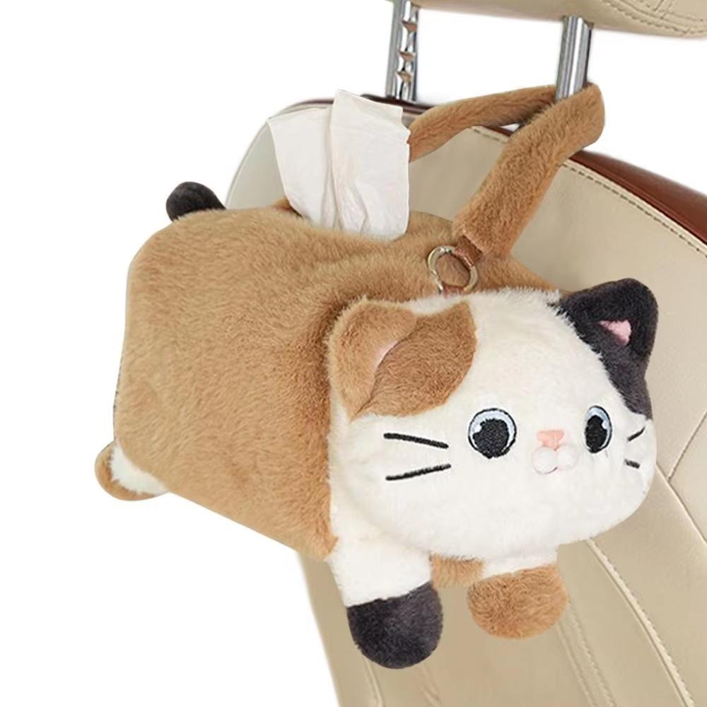 Cartoon Car Seat Tissue Box Cat  Shape Paper Towel Dispenser  Car Interior Decor