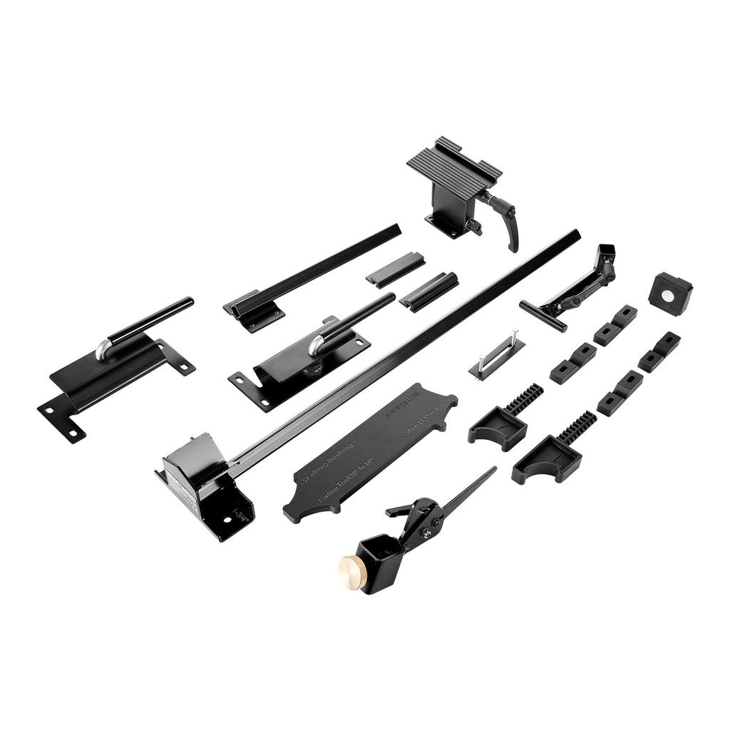 Pro Grind Sharpening System, Multi-Grind Sharpening Jig for 152mm & 203mm Bench Grinder - with Platform Jig, Tool Rest Bar, Setup Block, Miter Slide,