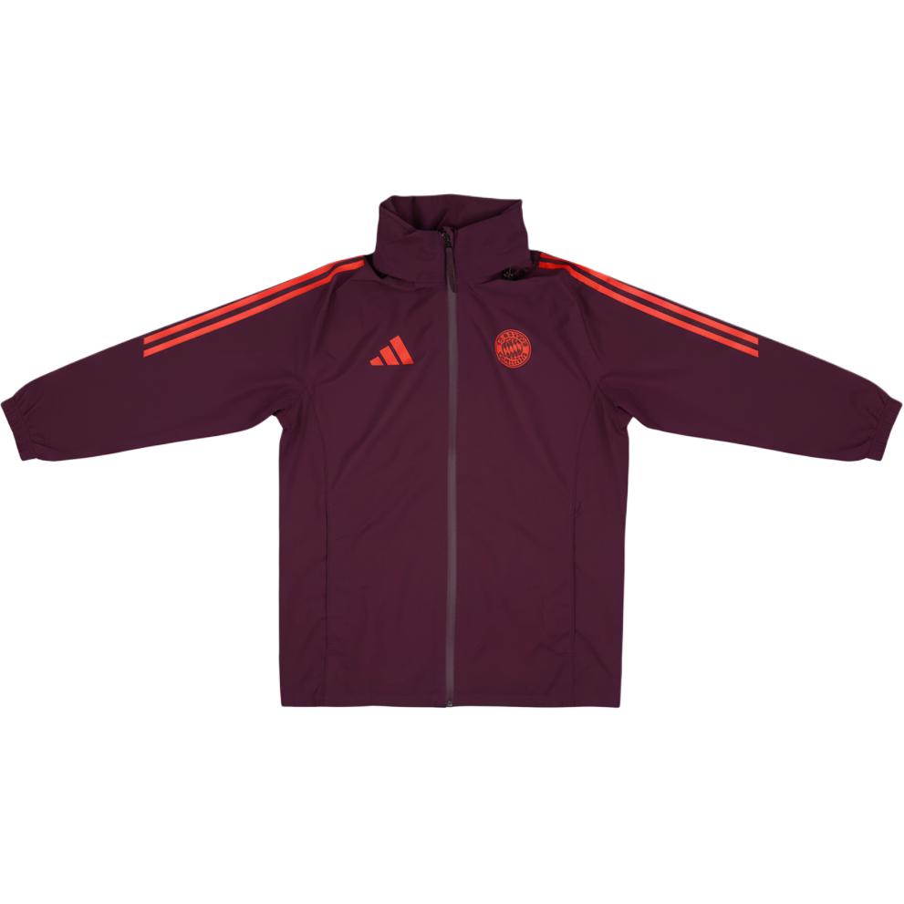 

Adidas Bayern Munich 2024-25 Season Striped Zip-Up Long Sleeve Jacket Men jackets IS9945 S