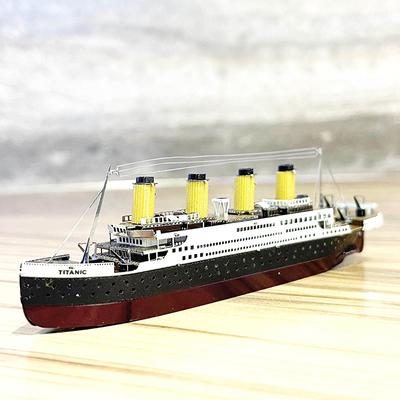 Color Titanic Puzzle Diy Cruise Ship Assembled Model Kits Children Educational Toys