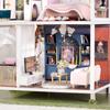 DIY Dollhouse Furniture Kits Wooden Modern Villa Lights Playset Creative Toy