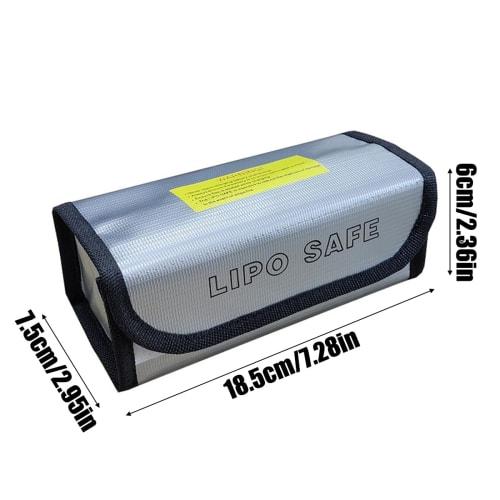 Set of 4 Lithium Battery Explosion-Proof Bags, Battery Cases, Safety Bags, Fireproof, Flame-Retardant Bags, Explosion-Proof Battery Storage Cases, Bat