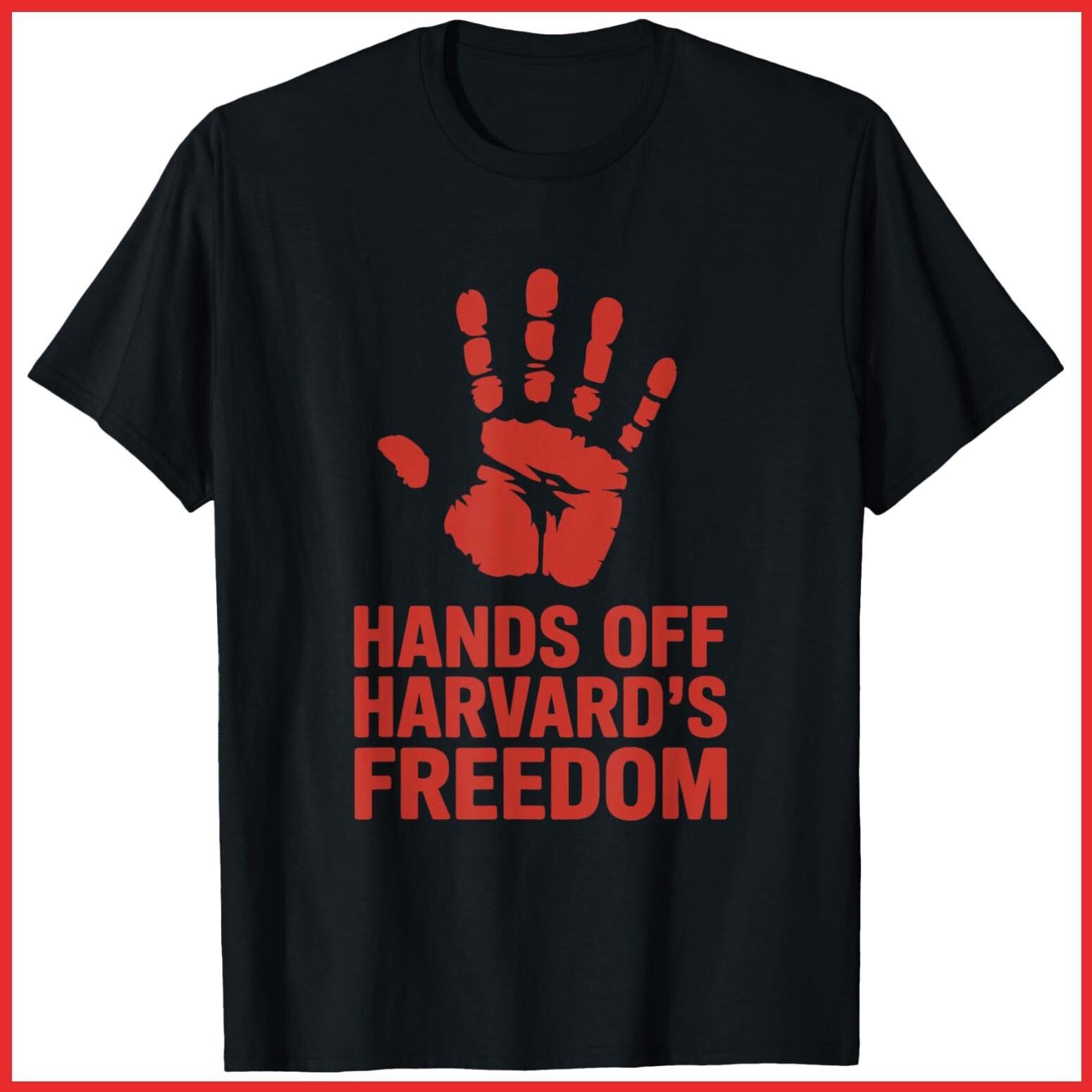 Hands Off Harvard Freedom Of Speech, Resist & Persist Black Cotton T-Shirt S-5XL XXXXL