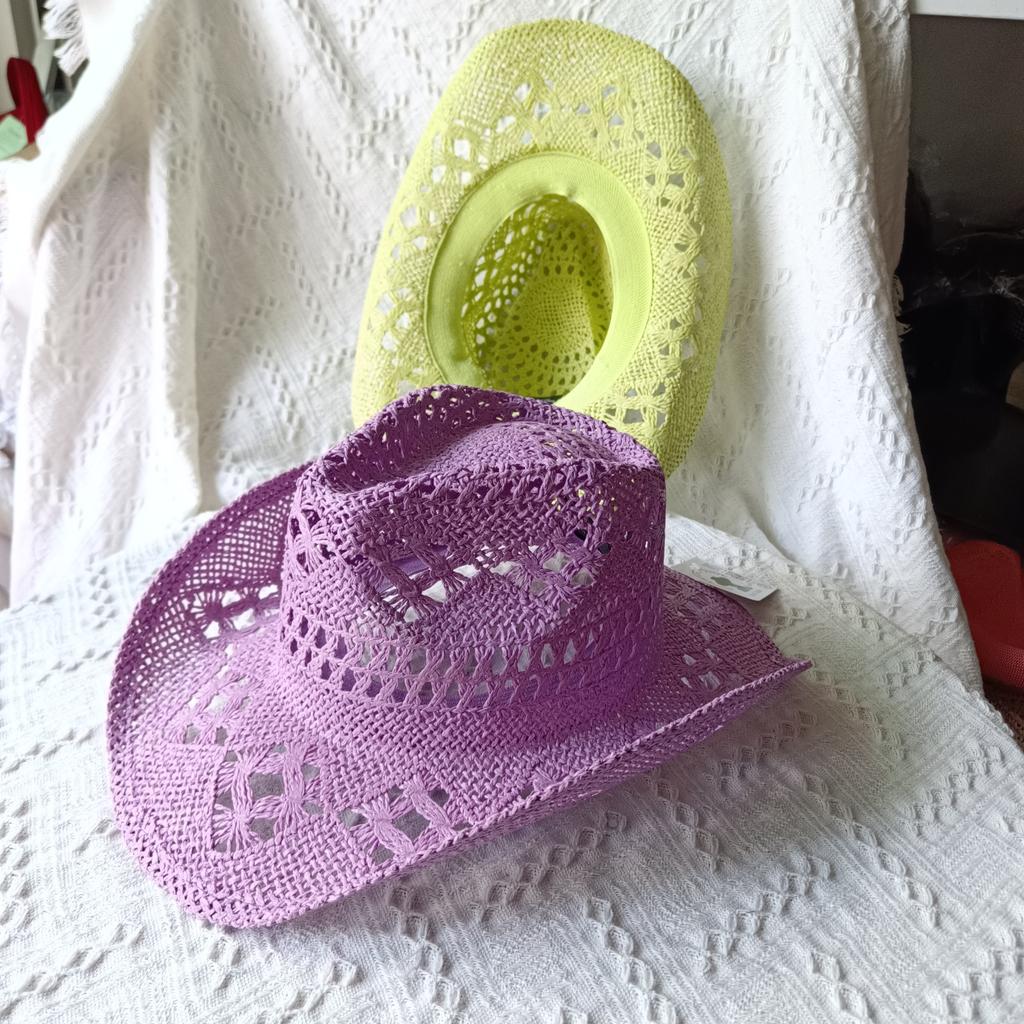 Cowgirl Hats for Women Straw Cowboy Hat Western Beach Sun Hat with Shapeable Brim for Coastal Cowgirl men hats