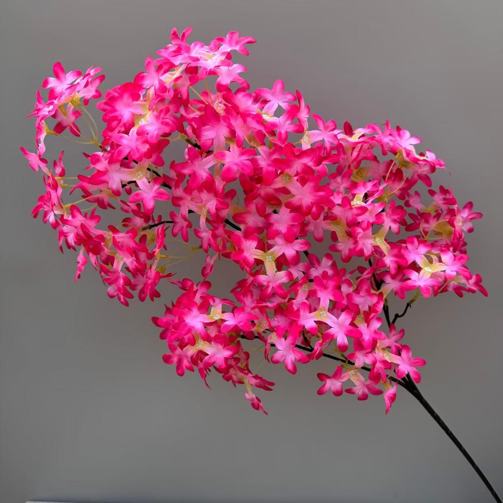 

Довгостеблова імітація квітки 95 см Шовкова сакура Реалістична на дотик Штучна квітка бузку Весільний декор для арки рожевий червоний колір