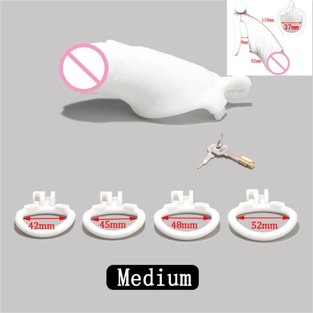 Super Simulierte Männliche Penis Keuschheit Gerät Flesh Sissy Cock Cage Penis Sleeve Ringe Sex Spielzeug Für Männer Dick Verhindern erektion Lock