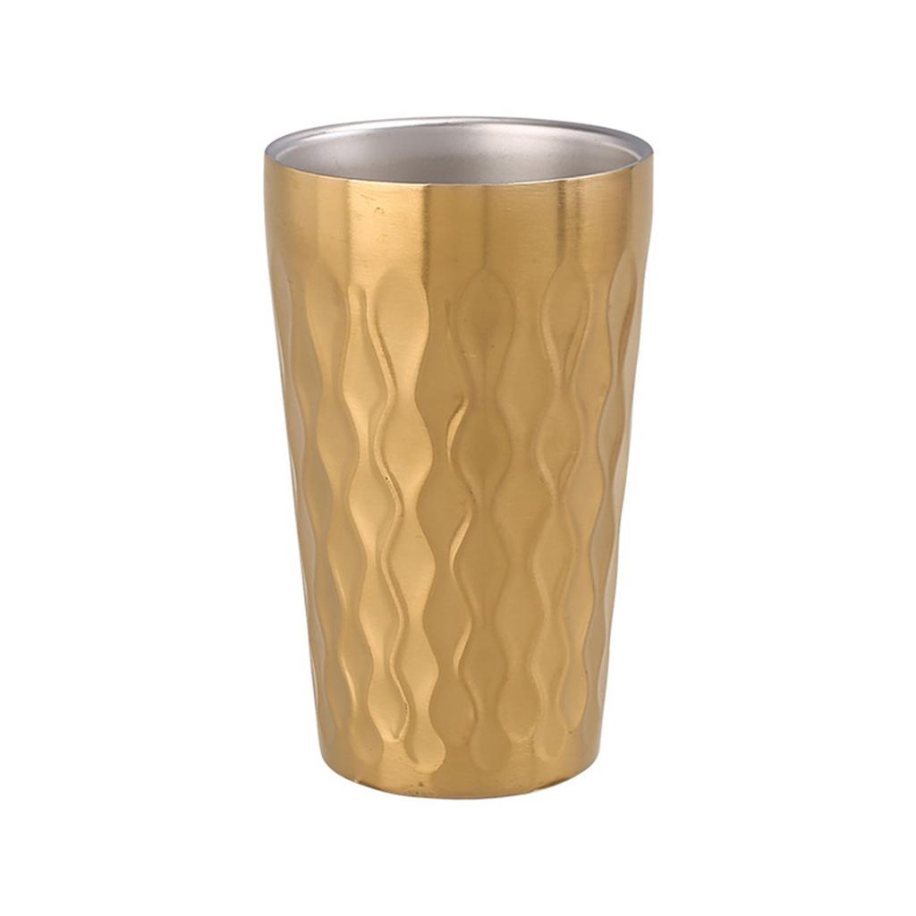 Double Wall Insulated Coffee Cup Stainless Steel Double Bottom Mug Wine Beer Tea Cup Stackable Drinking Cups Enduring