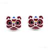 Lion Dancing Earrings New Chinese-style earrings suitable for Chinese New Year wear Spring Festival red wind festive earrings Versatile earrings