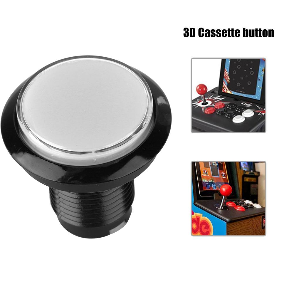 Round LED Lamp Illuminated Large Button To Arcade Machine Games DIY Part(white)