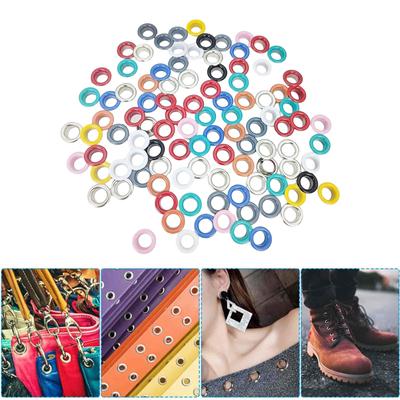 100 Piezas Ojales Metálicos 5mm Diámetro Interior Ojal de Aire Forma Redonda Ojal para DIY Scrapbooking Fabricación de Tarjetas Manualidades Decoración de Cuero