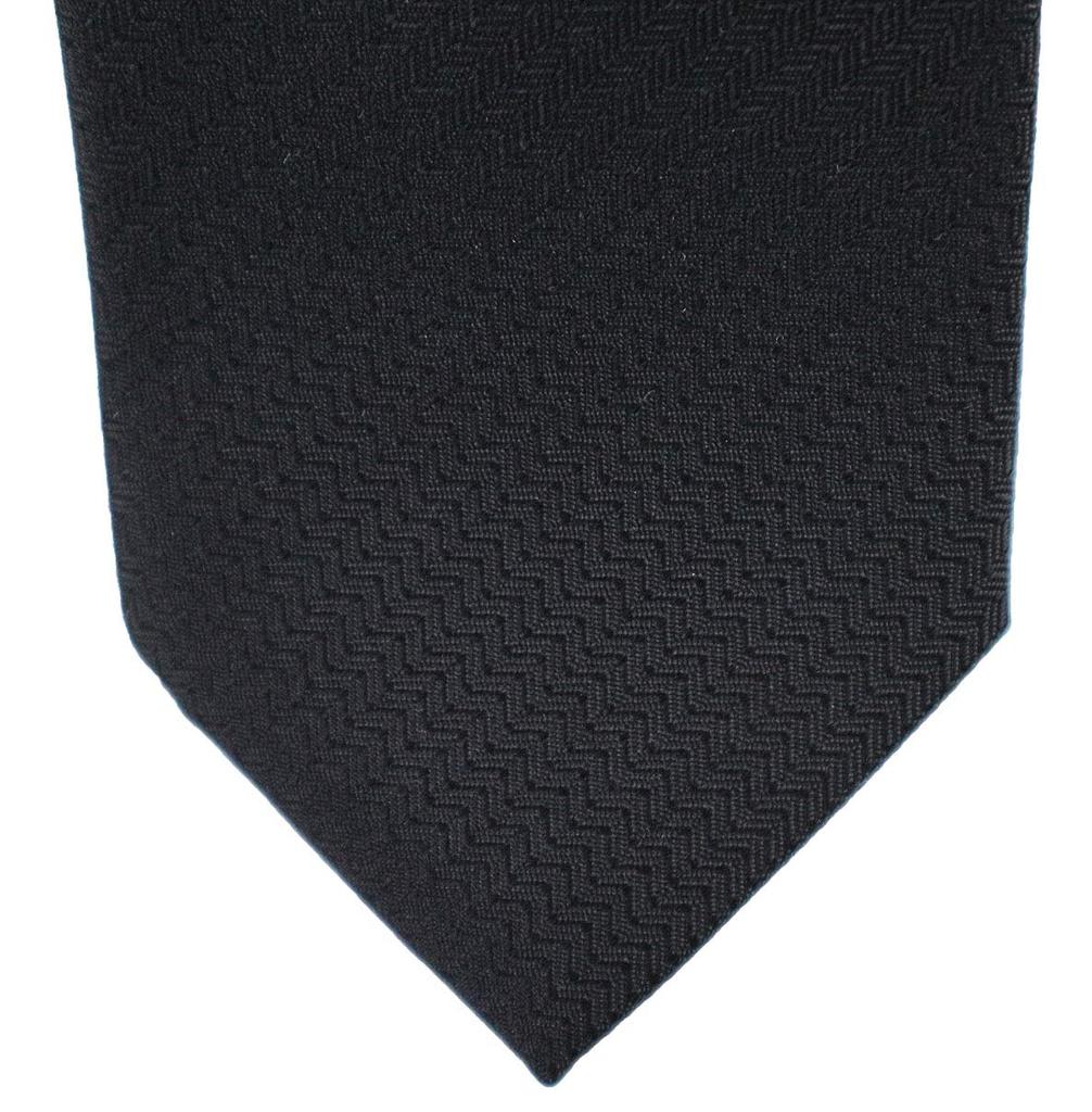 [FORMAL] Formal High-Quality Ceremonial Tie, Made in Japan, 100% Silk, for Weddings, Funerals, and Other Occasions, Black - 3