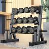 Tezeva Fixed Steel Encased Dumbbell Set