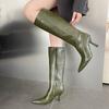 Fashion Sexy Pointy Toe Knee High Boots Women High Quality Leather High Heel Winter Boots for Women Side Zipper Designer Luxury Shoes