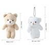 2pcsBlush Bear Pendant Plush Bear Keychain Stuffed Animal Pendant Soft Key Rings