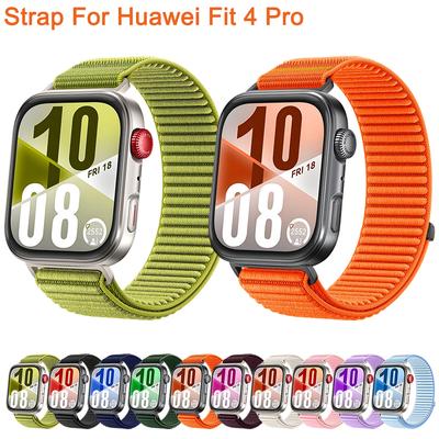 Nylon-Schlaufe für Huawei Watch Fit 4 Pro Offizielles Ersatz-Armband für Huawei Fit 3 4/Fit 4 Pro Herren Damen Nylon-Armband