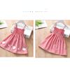 Summer 2023 Children's Dress Little Daisy Plaid Princess Dress for Girls