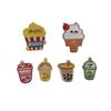 Na Yang Self-Adhesive Embroidered Patches: Milk Tea, Ice Cream, Popcorn Design Clothing Accessories