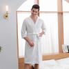 Unisex Quick-Dry Waffle Bathrobe - Lightweight, Absorbent, Ideal for Spa & Sauna