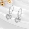 14K Gold Plated Heart Zircon Ear Cuffs - Stylish and Elegant Fashion Earrings