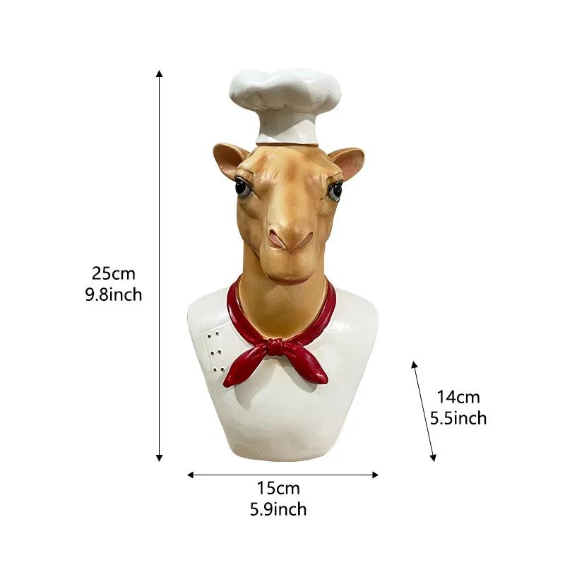Animal Statue Hippo Sheep Ornaments Deer Horse Figurine Abstract Geometric Style Resin Sculpture Home Office Desktop Gift
