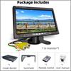 7 " HD Car Monitor TFT LCD Sunshade Display Rear View Screen 12V/24V for Vehicle Backup Camera CCTV Home Security Surveillance