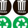 9x Recycle Stickers for Trash Can Bins 5"x5" Easy to Apply Sunproof