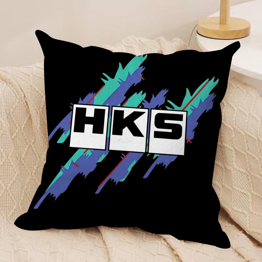 Cool H_Hks Custom Cushion Cover Silky Short Plush Double-Sided Printed Pillow Case For Sofa All Seasons Home Decor Gift