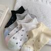 Thin Mesh Socks, Women'S Polka Dot Heel Contrast, Boneless Heel Socks, Cotton Shallow Invisible Socks