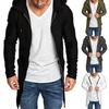 Bluzy na zamek z miękkim długim rękawem Casual Men Bluzy Longline Cardigan na zewnątrz