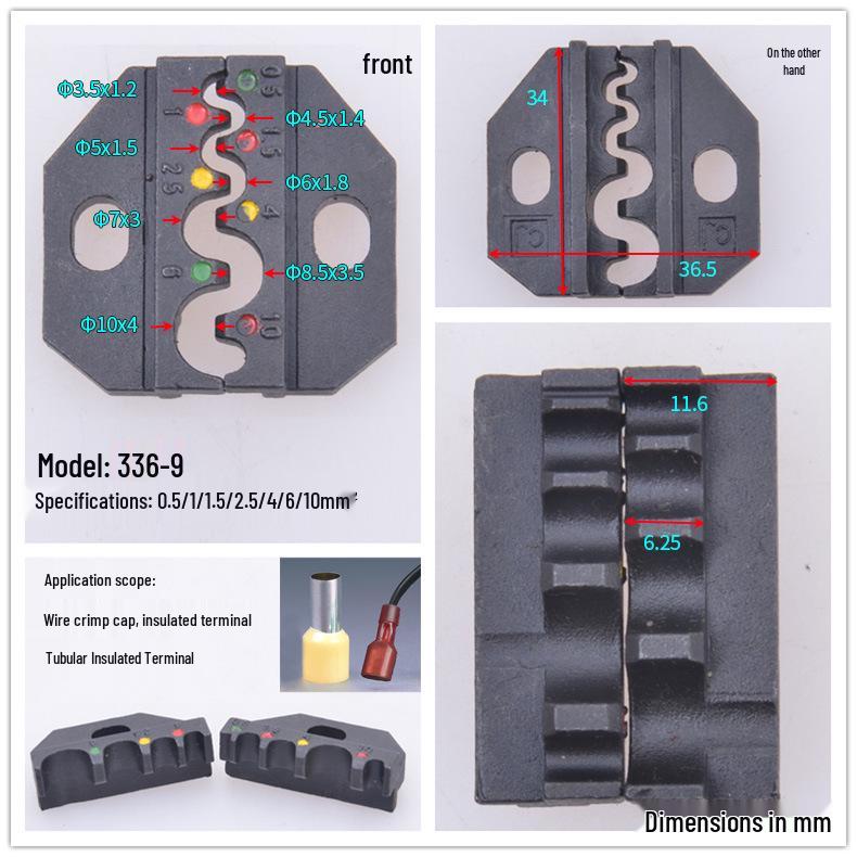 Shangjiang Terminal Crimping Tool Set - Cold Press, Wire & Tightening Pliers with Crimping Die Heads