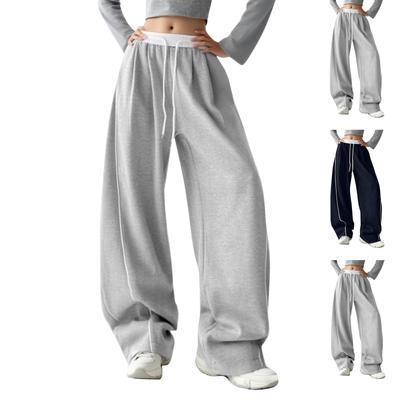 Baggy joggingbroek voor dames heren hoge taille wijde pijpen joggingbroek oversized barrel broek casual broek