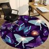 1PC Butterfly Night Light Office Round Rug, Non slip, Soft and Durable Office Rug for Interior Decoration, Perfect for Office