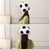 Football Headgear Soft Adjustable Full Coverage Head Cover Cute Decoration Photo Props Cartoon Plush Hat Football Club Party Costume Activity Gift