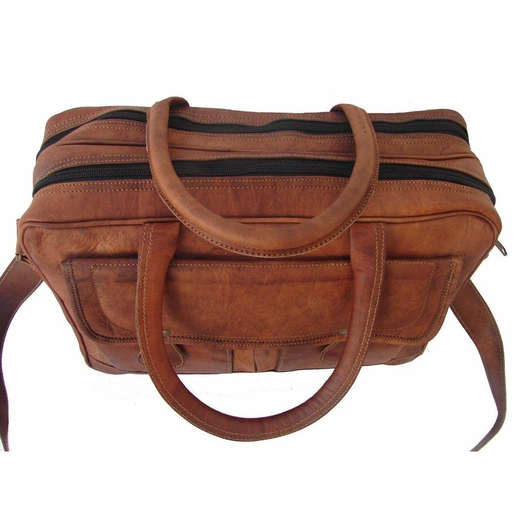 New Men's Great Genuine Vintage Leather Messenger Laptop Briefcase Satchel Bag