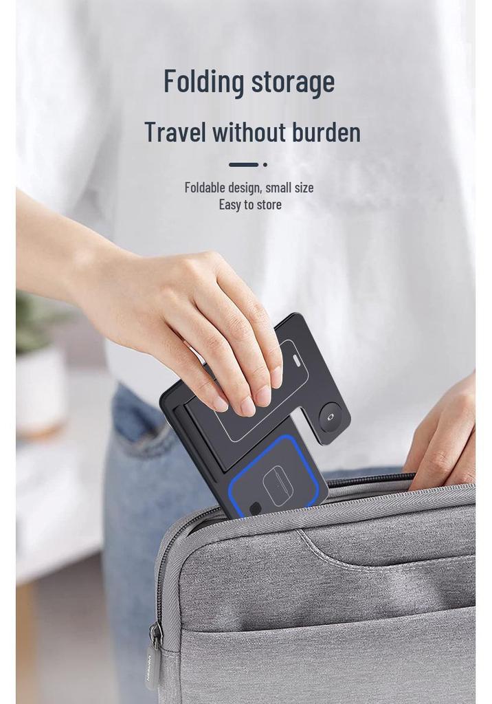 15W Foldable 3-in-1 Wireless Charging Stand for Huawei & Apple Phones and Watches
