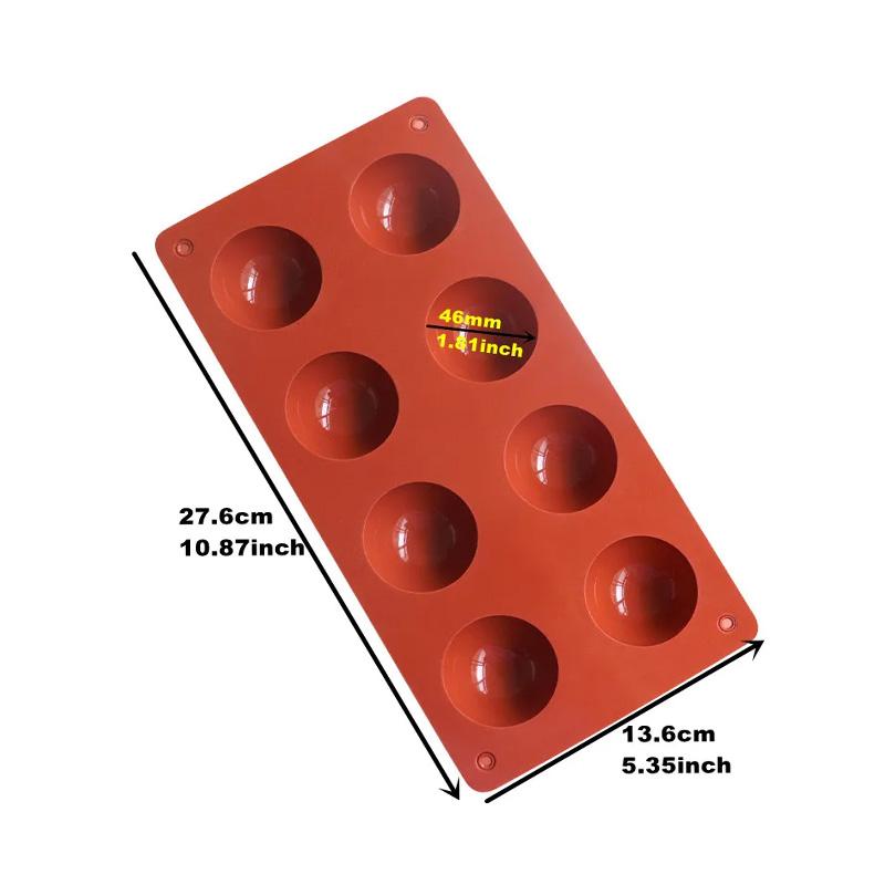 6/8/15/18/24/35 Holes Silicone Half Sphere Mold For Baking Half Ball Chocolate Candy Dome Pudding Mousse Cake Pastry Tools
