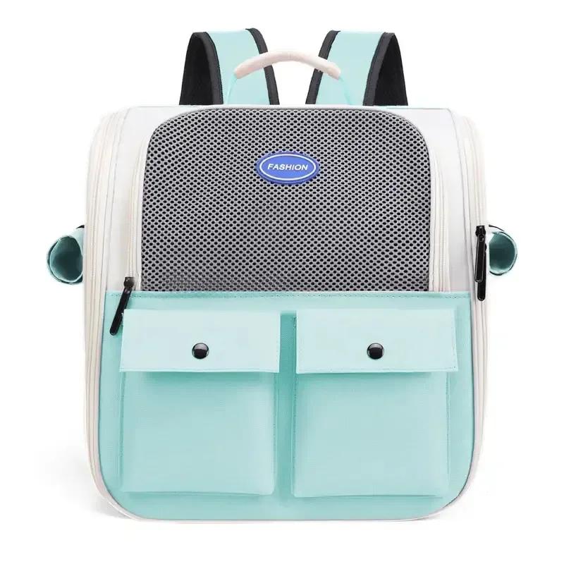Foldable Cat Backpack Large Capacity Cat Strap Backpack Adjustable Strap Pet Outdoor Travel Ventilation Cat Backpack