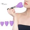 Brush Covers 3Pcs Makeup Colored Heart Shape Soft Dustproof Silicone Sleeve Protect Bristles Portable Blush Foundation Protective Case Accessories