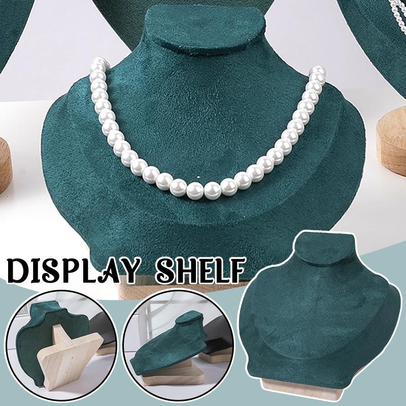 Catifea portret colier display pandantiv organizator bijuterii stand bijuterii manechin bust colier pandantiv vitrine