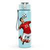 1 PZ Giocatore di Calcio Calcio Posa Dinamica 750ml Plastica Colorata Borraccia Sportiva Tappo Flip con Cannuccia Anti-perdita Adatta per Sport Ufficio Uso Domestico